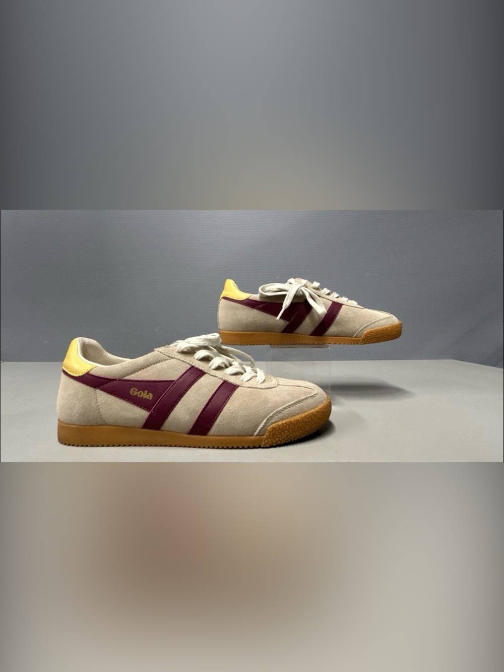 Gola Elan Suede Sneakers Women’s size 8.5 Cream Burgundy